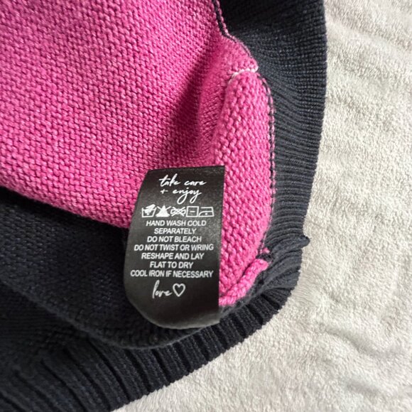 NIC+ZOE Womens Fireside Zip-Up Cardigan Sweater Small Black Colorblock Pockets - Picture 5 of 8